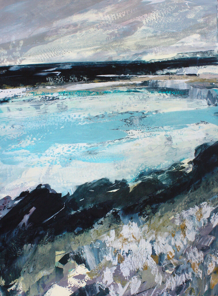 Sea Drift Silkscreen Painting Gail Mason
